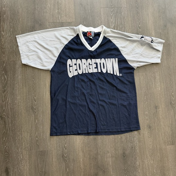 Mach 1 Other - Vintage 90s Georgetown Hoyas Mach‎ 1 One  Mesh Jersey Bulldog Sz L Retro College